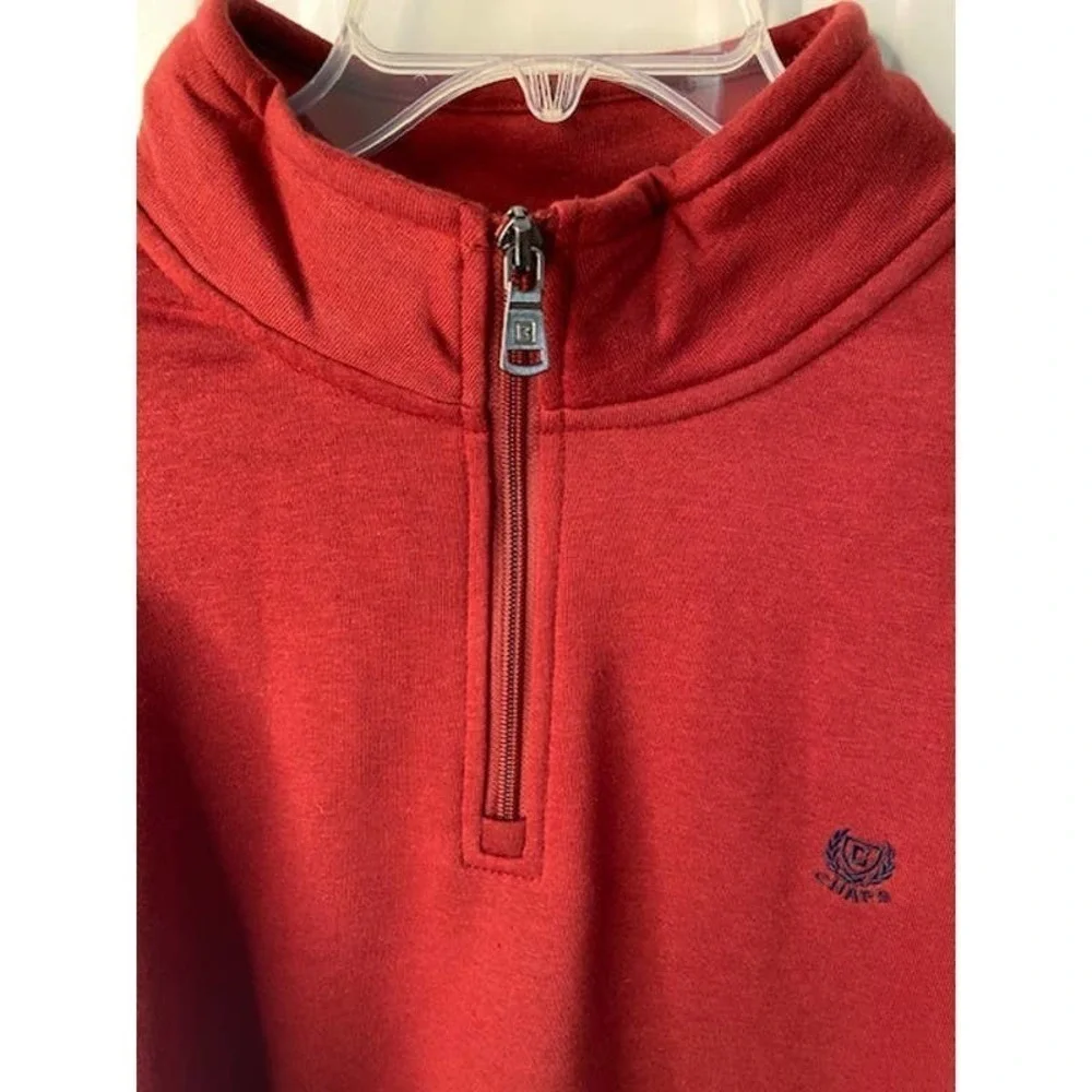 Chaps The Everyday Fleece 1/4 Zip Shirt XXL Dark Red NWTs